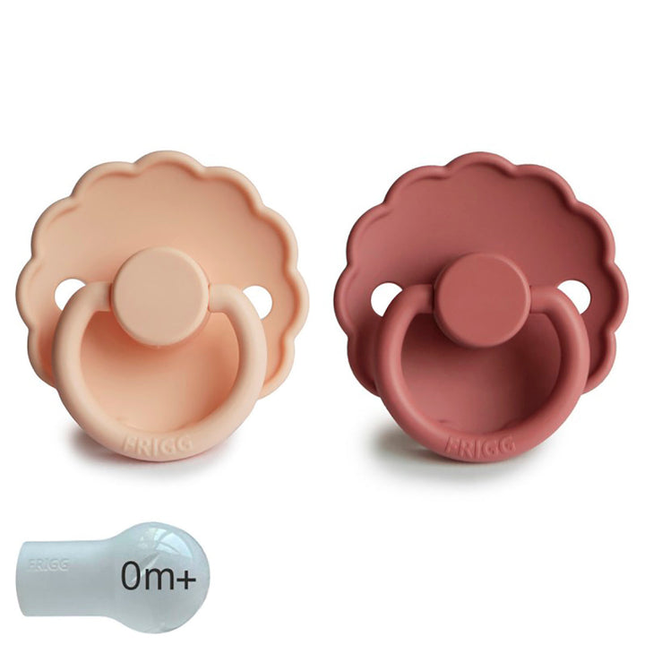 Pack 2 chupetes block silicona Daisy Pink Cream/Pwd.Blush