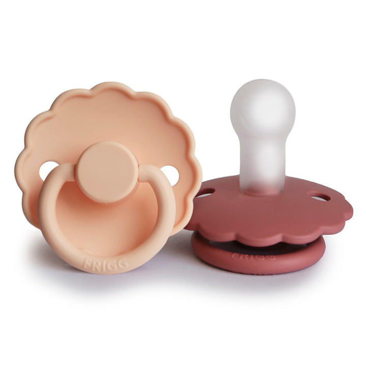 Pack 2 chupetes block silicona Daisy Pink Cream/Pwd.Blush