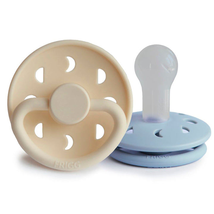 Pack 2 chupetes block silicona Moon Phase Powder Blue/Cream